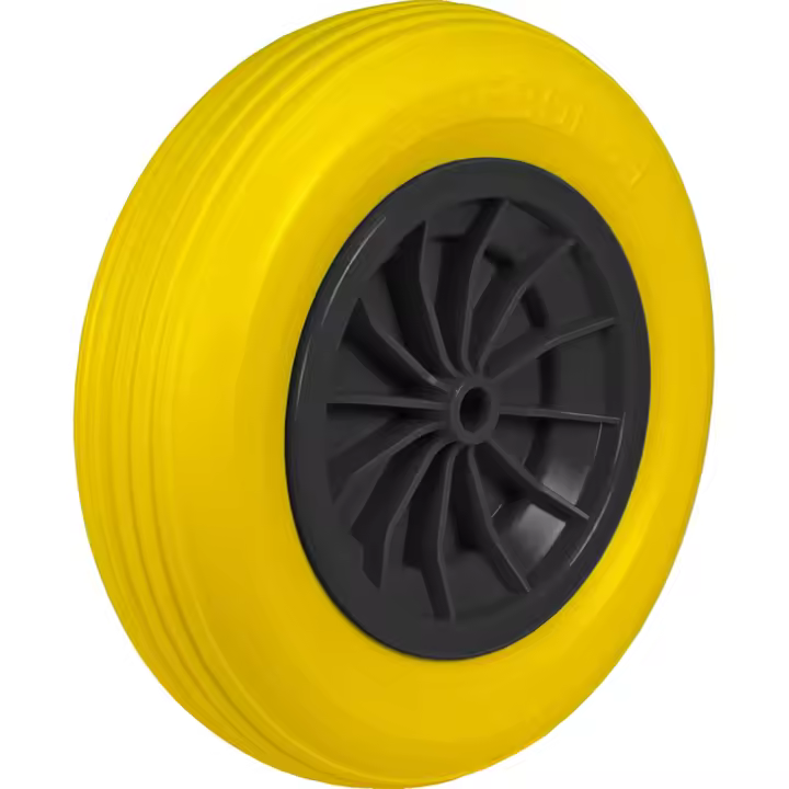 Rueda impinchable para carretilla - Amarilla - Ø 350 mm - 1