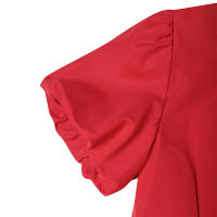 ZANZEA Vestido Elegante De Moda Para Mujer Verano Midi Vestido De Sol Manga Corta V-Neck Cintura Natural Vestidos De Calle - details 12