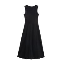 Vestido Largo A-line Para Mujer TFMLN Elegante Con Cuello En Cuadrado Y Sin Mangas Traje De Verano Con Botones Y Cintura Ancha Para Damas - details 10