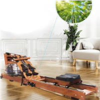 Clover Fitness - Máquina de Remo Plegable de Madera , Remo de Agua, Adultos Unisex, 2130x520x560mm - details 3