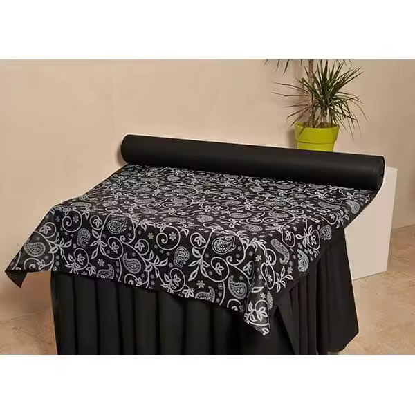 MONOUSO | Mantel Rollo Novotex Negro "Cachemir" 1,2x50m P40cm (6 Uds) - 1
