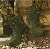 Botas De Táctica Desértica Para Hombres Zapatos De Senderismo Con Cubierta Alta Impermeables Y Seguridad Anteojos De Trabajo - details 13