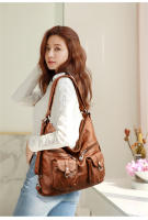 Mochila Vintage De Cuero Sintético Para Mujer Diseñadora 3 En 1 2024 Bolso De Escuela Viaje Mochila Para Damas - details 0