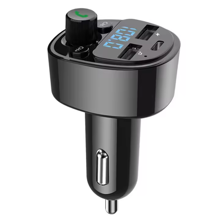 Transmisor FM Bluetooth 5.0 con Reproductor de MP3 Cargador USB Dual Tipo-C Música sin Pérdidas - 1