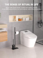 Cepillo De Inodoro Para Baño Con Caja De Algodón Mojado Y Soporte De Papel De Arroz Integrado Antihumedad Material De Hierro Y Plástico - details 6