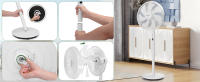 Aigostar Ventilador de Pie， 7 Aspas， Mando a Distancia， 3 Modos y 3 Velocidades， Temporizador 9 h y Oscilación 90º， 45W Altura Ajustable. Blanco Sedate - details 6