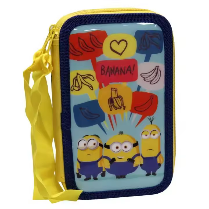 UNIVERSAL STUDIOS - Minions Plumier 3 Pisos con Material Escolar - 1