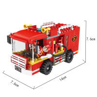 COGO Camión De Bomberos De Ciudad Y Estación De Bomberos En Bloques Constructivos 2 En 1 Juguetes De Rescate Para Niños Aged 6+ (184 Piezas) - details 2