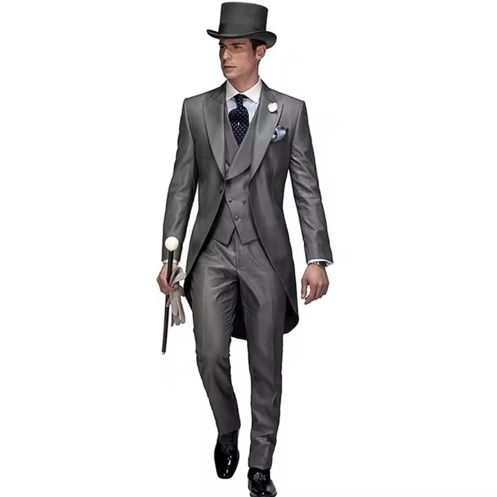 Traje De Boda Moderno Para Hombre Con Chaqueta De Un Botón Traje Completo De 3 Piezas Incluye Chaleco Y Pantalones Para Fiesta Y Prom - 1