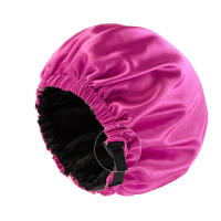 Bonnetera De Satén Para Dormir Cuidado Del Cabello Con Correa Ajustable Gorro Redondo De Baño Y Descanso Para Mujeres - details 11