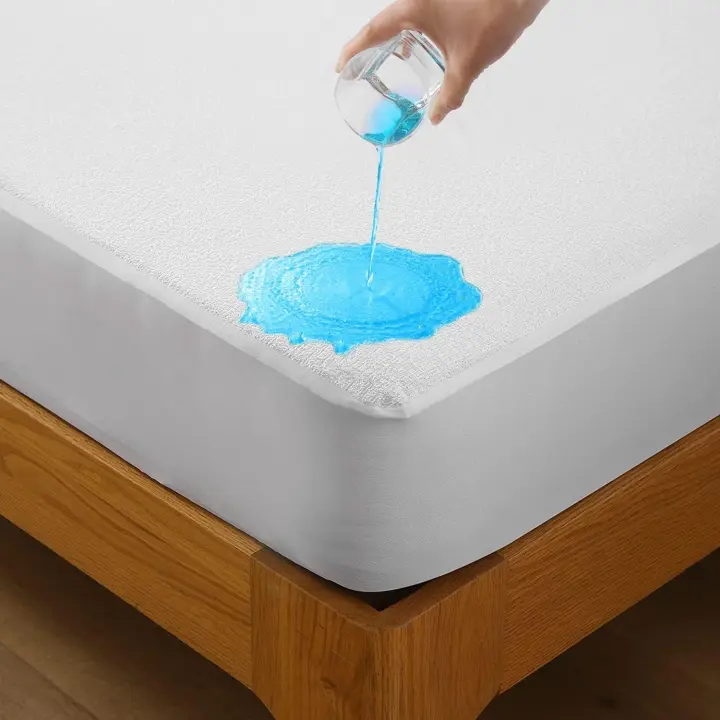 Protector de Colchón Rizo Impermeable y Transpirable - Ajustable y Super Absorbente largos 190/200cm - 1