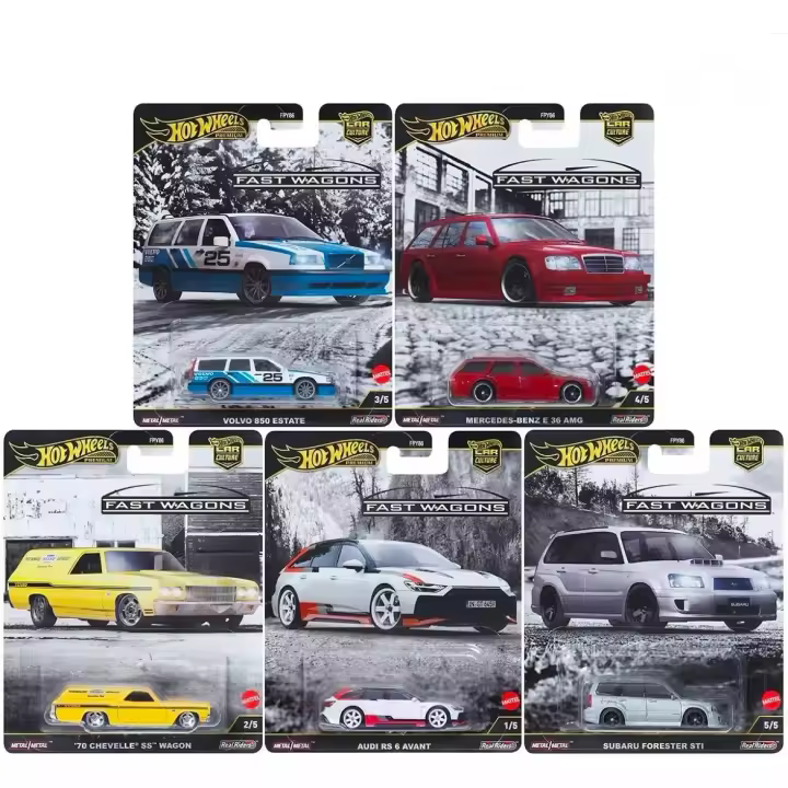 Hot Wheels Premium Fast Wagons - Car Culture – Pack de 5 coches FPY86-976J - 1