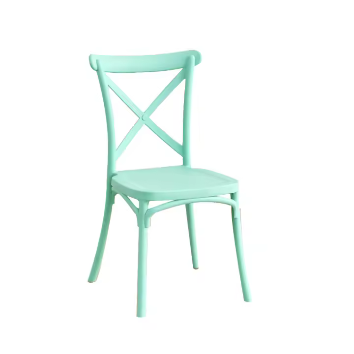 Silla Crossback infantil polipropileno diseño eventos verde 60x30x30cm - 1