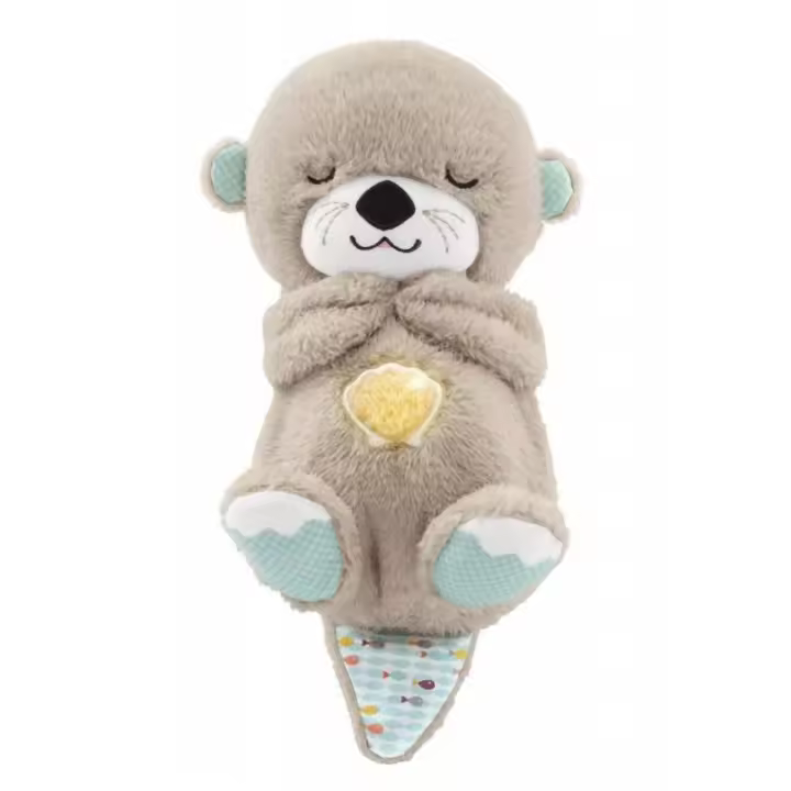 Fisher-Price Nutria Hora de Dormir, juguete de cuna y peluche para bebé recién nacido de Mattel - 1