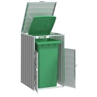 vidaXL Cobertizo de contenedor de basura acero 72x81x115 cm en color Gris/Antracita/Verde y más - details 0
