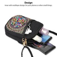 Bolso De Hombro Para Mujer Yogodlns Vintage Bordado Floral Pochete De Viaje Bolsa Bandolera Cremallera Pequeño Bolso De Mano - details 4