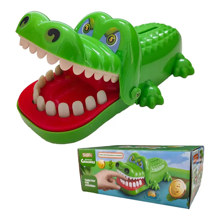 Caja De Ahorro En Forma De Dientes De Cocodrilo Y Tibias Para Niños Juguetes De Broma Divertidos Para Fiesta De Cumpleaños Material Plástico ABS Unisex - 1