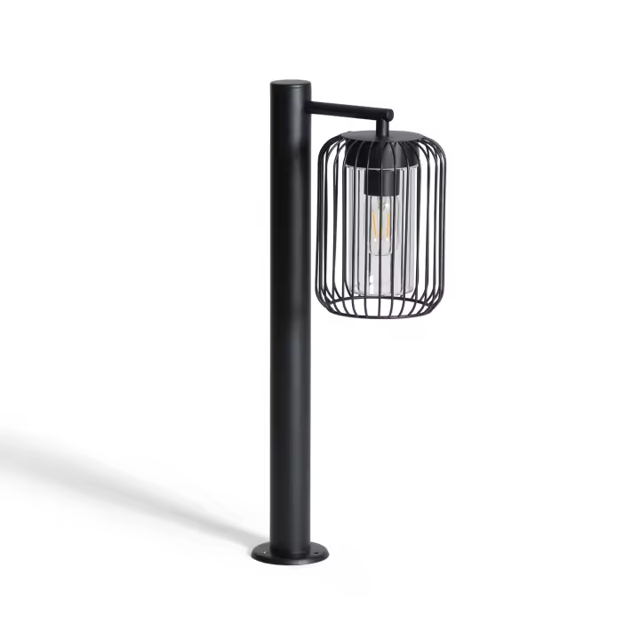 Ledkia Baliza Exterior Superficie Pie 60cm Acero Inoxidable Dadawa Negro - 1