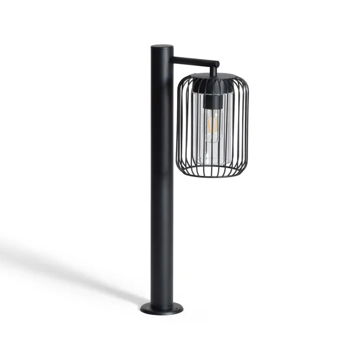 Ledkia Baliza Exterior Superficie Pie 60cm Acero Inoxidable Dadawa Negro - 1