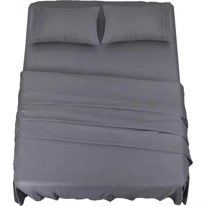 Juego de Sábanas de Poliester Microfiber 4 Piezas: sábana Bajadora, Sábana Plana, 2 Fundas de almohada - 1
