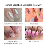 Brocha De Silicona Para Arte De Uñas Reutilizable Con Espejo Aplicador De Pigmento Para Manicura Efecto Gradiente Herramienta De Arte De Uñas - details 3