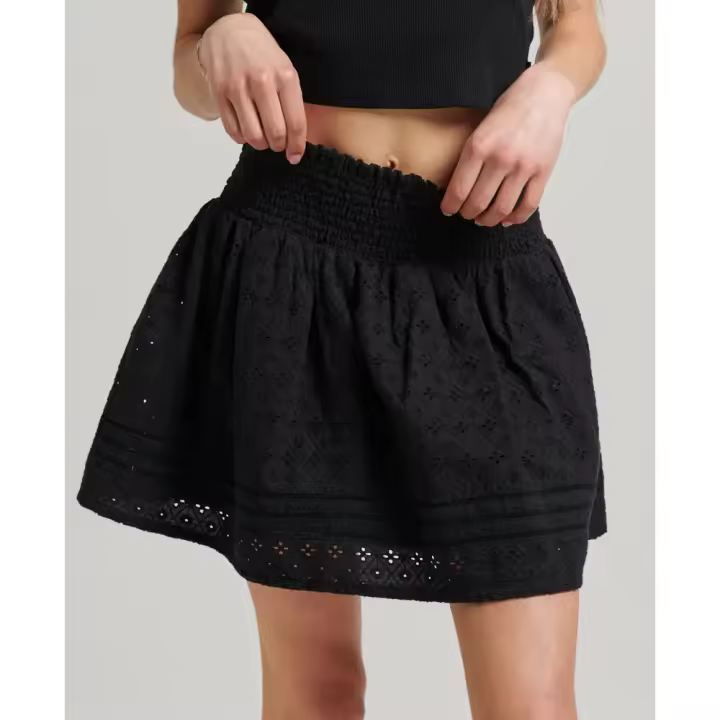 Superdry Falda Vintage Lace Mini Negro - 1
