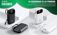 Bateria Externa Carga Rapida, 20000mAh- Marca NFMAXONE Power Bank Carga Rápida, con Cables USB y USB C, Batería Portatil para iPhone, con Cables Integrados, Compatible con Samsung iPad Macbook Negra. - details 3