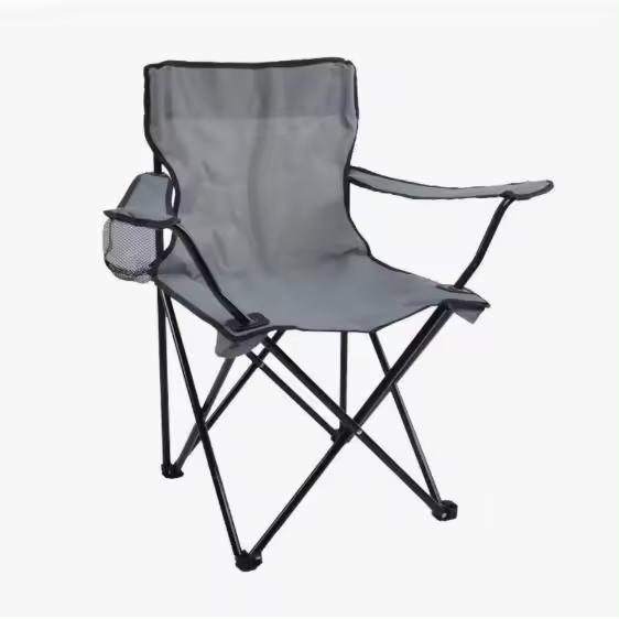 Silla Plegable de Camping de Acero con funda incluida, 50x50x80cm, Silla de Acampada Plegable, Ideal para Camping o Pesca, Estructura de Acero Resistente y Asiento de Lona Impermeable - 1