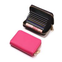 Cartera De Tarjetas De Negocio Para Hombres Y Mujeres En Gris PU Cuero Protegido Monedero Con Cierre De Cremallera 20 Espacios Para Tarjetas - details 11