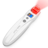 Hello Face EMS Titanium Derma Roller 540 Agujas Rejuvenecimiento Colágeno Micro Corriente Vibración LED Con 2 Cabezales De Rodillo - details 9