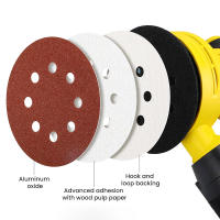 Disco De Pulido De 125mm Con 8 Agujeros Para Madera Y Metal 40/1000/2000 Gritas Herramienta De Polimetrización Abrasiva - details 6