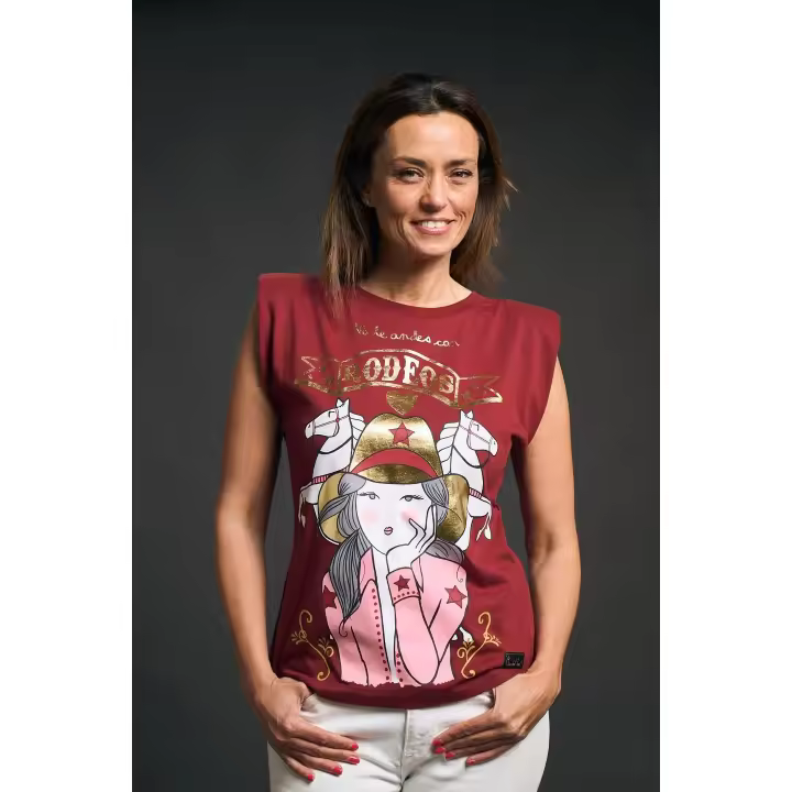 Anabel lee Marcas Mujer Ropa Camisetas y tops  Top granate -Anabel Lee- Rodeos - 1