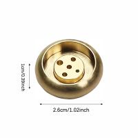 Soporte De Incienso Con Nueve Agujeros De Flor Mini Loto De Cobre Quemador De Incienso Para Casa Estilo De Té Sandálias Base Para Madera De Sándalo - details 6