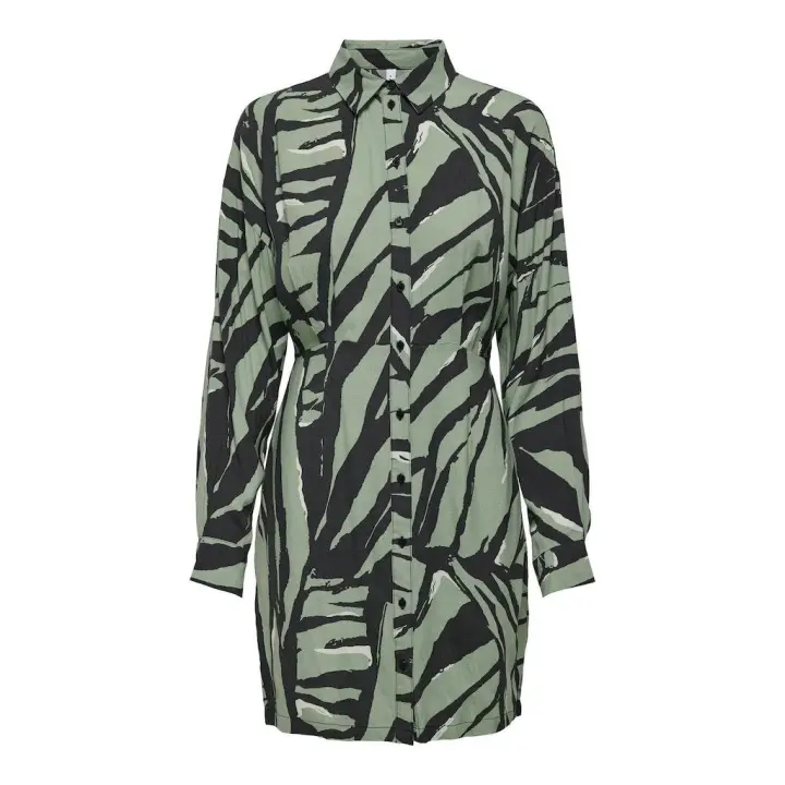 Onlgin L/S Shirt Dress Ptm Lily Pad Rebel Tiger Only - 1