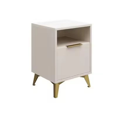 Mesilla de noche Comfivo Y104, Muebles ES, Aglomerado laminado, MDF, 44 x 60 x 40cm - 1