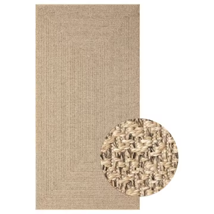 vidaXL Alfombra ZIZUR apariencia de yute interior y exterior 80x150 cm - 1