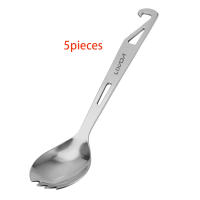 Lixada Cuchara De Acero Inoxidable Con Mango Largo Y Abrebotellas Para Exterior Plataforma De Alimentos Para Viajes Y Camping - details 15