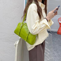 Bolso De Hombro Para Mujer Vintage Gran Capacidad Textura De Moda Bolso De Viaje Corto Chic Bolso Hobo Diseñador Bolso Solidario De Brazo - details 3