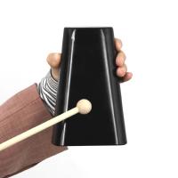 Campana De Buey De 6 Pulgadas Instrumento De Percusión De Alta Calidad Metálica Negra Para Conjunto De Batería Musical - details 1