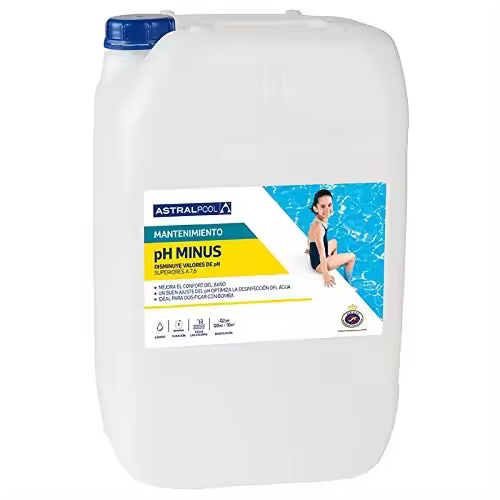 Fluidra Minorador Ph Minus Líquido Astralpool - Envase 20 Litros - Ref 73674 - Ideal para Dosificar - 1