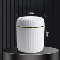 Mini Papelera De Escritorio Con Tapa Organizador De Basura Botella De Agua Ecológica Hecha De Plástico Duradero Para Dormitorio Y Oficina - details 8
