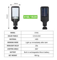 Lámpara De Muralla Solar LED Para Exterior Con Inducción Humana Para Jardín Terraza Puerta De Garage Luz De Calle 616 - details 3