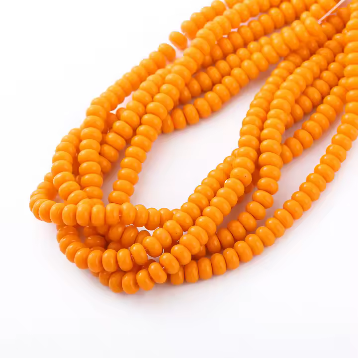 76pcs Bolas De Rueda 5x8mm Hechas a Mano Vidrio Buddha Bolas Llanas Redondas Cristal Abacus Bolas Accesorios De Joyería - 1