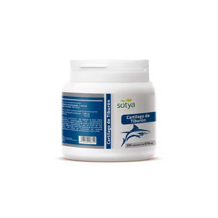 Cartilago de Tiburon 870 mg 300 Cápsulas Sotya - 1