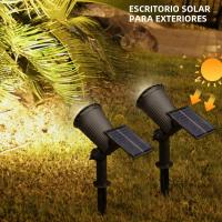 Luces De Punto Solar RGB 9 LED IP65 Impermeables Para Exterior Ajustable Brillo Jardín Yard Palmas Árboles Paisaje Solar - details 0