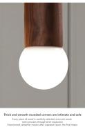 Lámpara Colgante Nórdica De Madera Decorativa Para Hogar Iluminación Interior Para Sala De Estar Dormitorio Estudio Fuente De Luz AC 90-260V - details 11