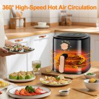 BIT Freidora de aire 4L Negro, Air Fryers Sin Aceite, con Cesta, fácil limpieza, controles simples de perilla, Temporizador, cocina saludable para familias de 1 a 4, diseño de cuerpo mate - details 3