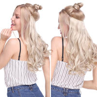 Extensiones De Cabello Sintético BENEHAIR Sin Clip Invisibles Faja De Cabello Invisible Para Mujeres Extensiones De Hairpieces Falsa Cabello Textura Wavy Color Puro Longitud 20 Pulgadas - details 7