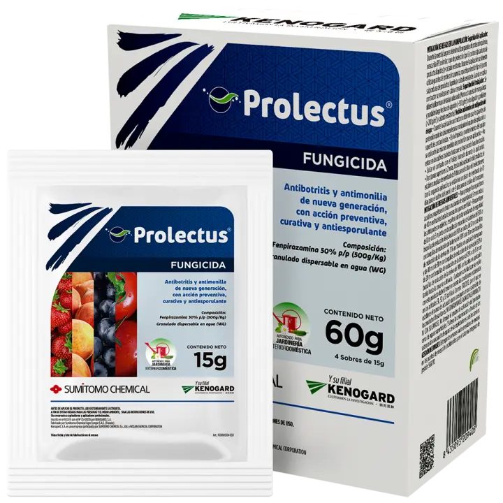 Prolectus 60 Gr - Fungicida antibrotitis, antimonilia. Con acción preventiva, curativa y antiesporulante (6 sobres 15g) - 1