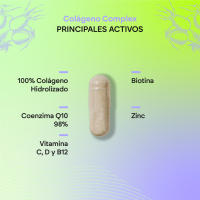 Colágeno Ácido Hialurónico -  Hidrolizado + Biotina + Q10 -  Piel Cartílago - Vit C D B12 y Zinc - Collagen Complex - 60 Cápsulas Nutralie - details 2